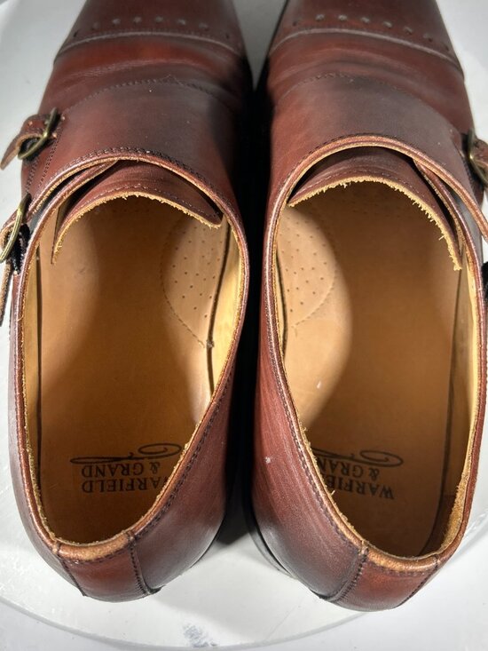 Warfield Grand Double Monk Strap Mens Leather Dress Shoes Merrick Size 10 Brown main image 4